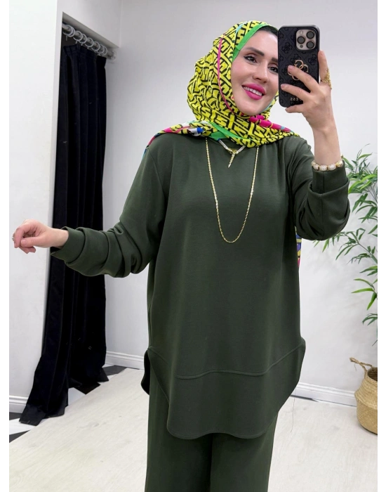 Oval Kesim Takım Haki