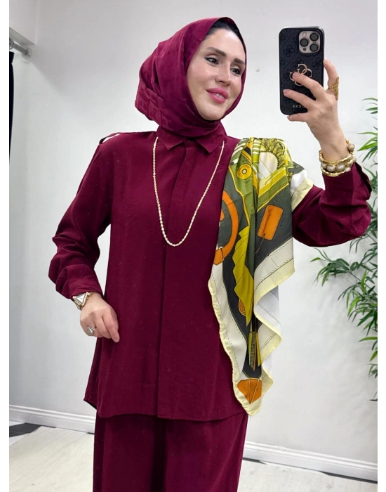 Fular Hediyeli Takım Mürdüm