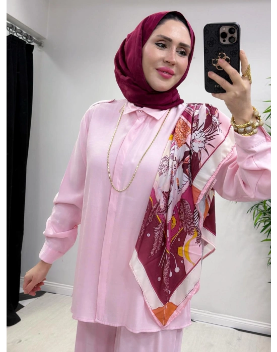 Fular Hediyeli Takım Pembe
