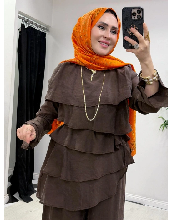 Kat Kat Tasarım Takım Kahverengi