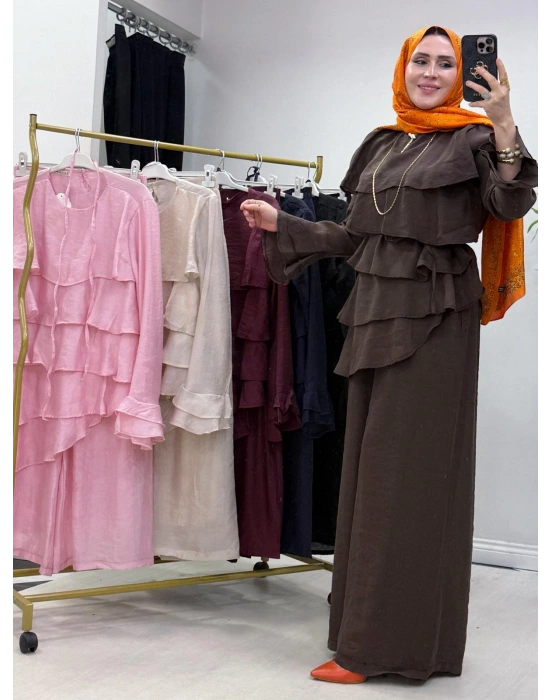 Kat Kat Tasarım Takım Kahverengi