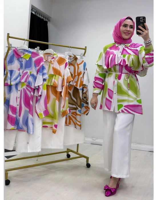 Hatice Bicer Bahar Takım Yeşil Fuşya