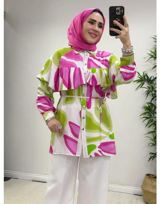 Hatice Bicer Bahar Takım Yeşil Fuşya