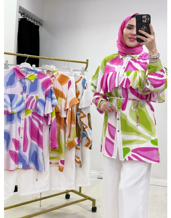 Hatice Bicer Bahar Takım Yeşil Fuşya