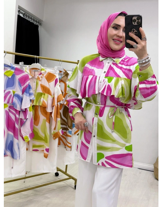 Hatice Bicer Bahar Takım Yeşil Fuşya