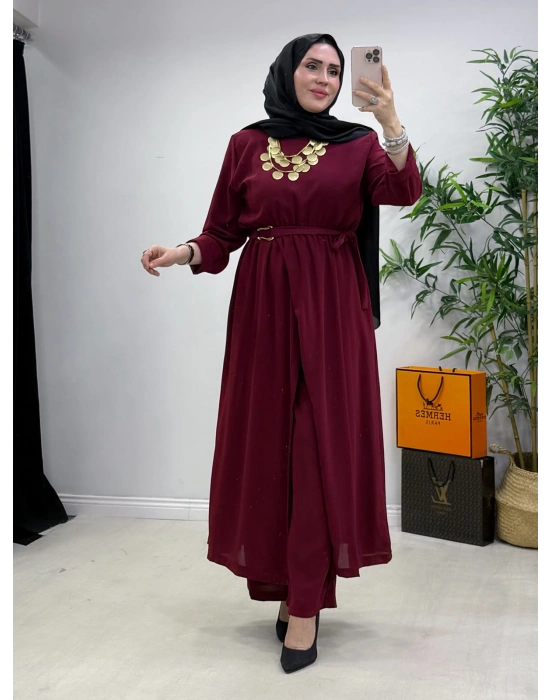 Ayrobin Kumaş Tasarım Takım Bordo