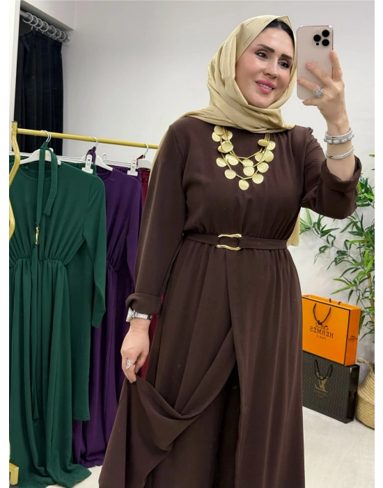 Ayrobin Kumaş Tasarım Takım Kahverengi