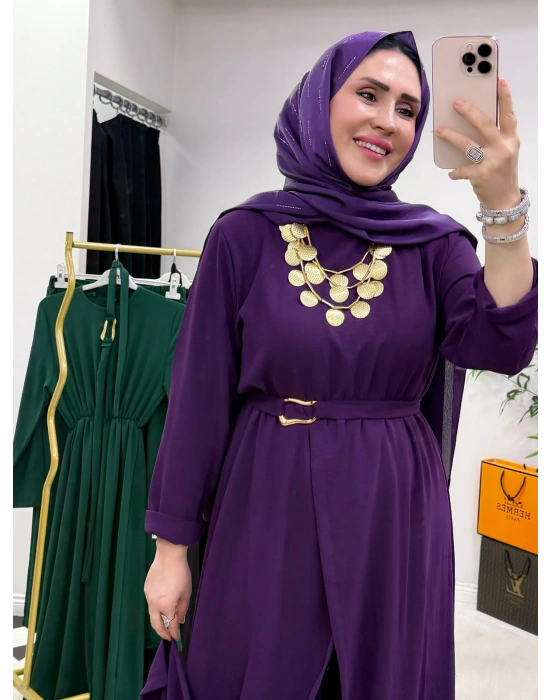 Ayrobin Kumaş Tasarım Takım Mor