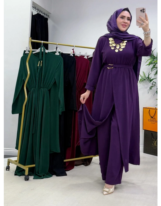 Ayrobin Kumaş Tasarım Takım Mor
