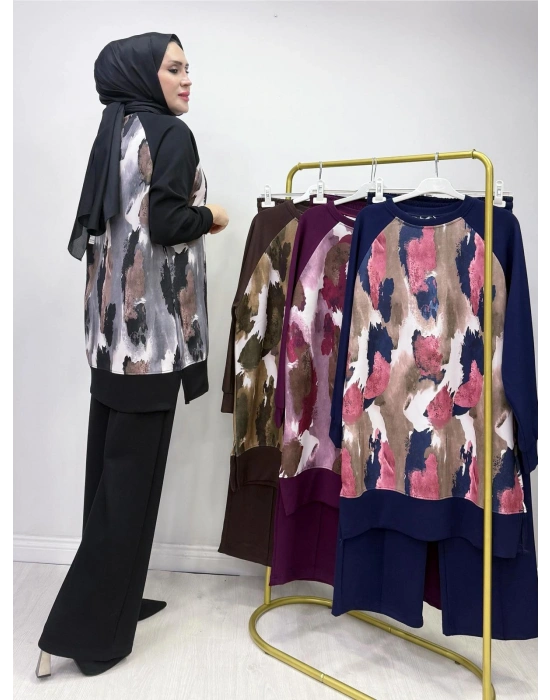 Batik Baskı Takım Siyah