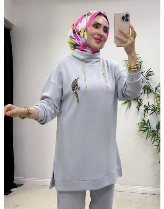 Bymen Model Oysho Takım Gri