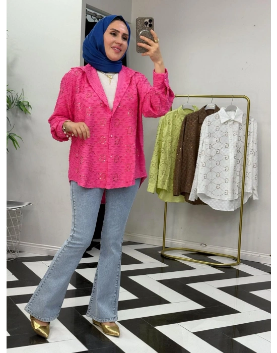 GG İthal Gömlek – Standart Beden  Fuşya