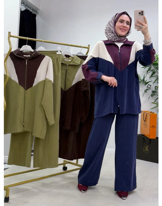 Hatice Biçer Spor Takım Yeşil Laci/Mürdüm