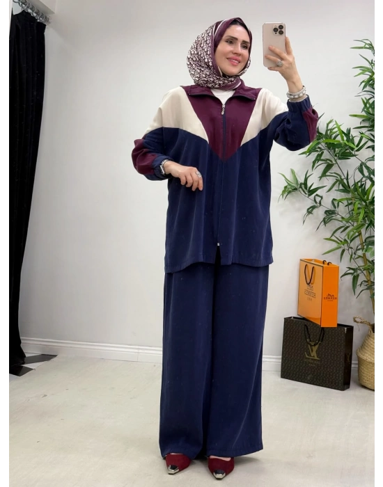 Hatice Biçer Spor Takım Yeşil Laci/Mürdüm