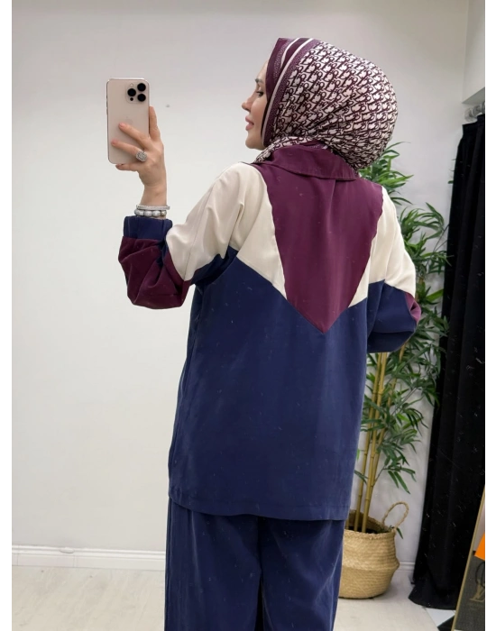 Hatice Biçer Spor Takım Yeşil Laci/Mürdüm
