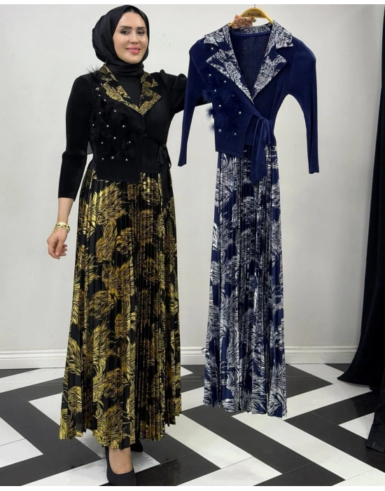 İthal Elbise Zarif Tasarım Siyah