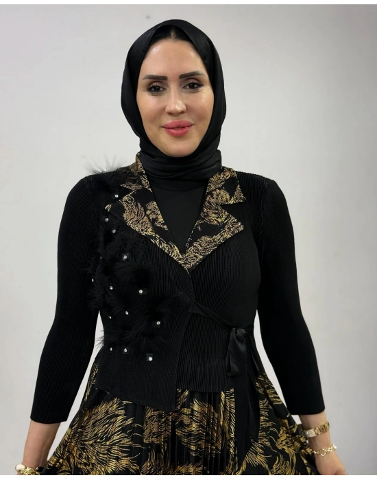 İthal Elbise Zarif Tasarım Siyah