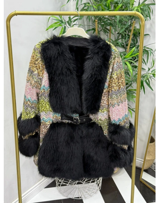 İthal Kürk Çok Renkli