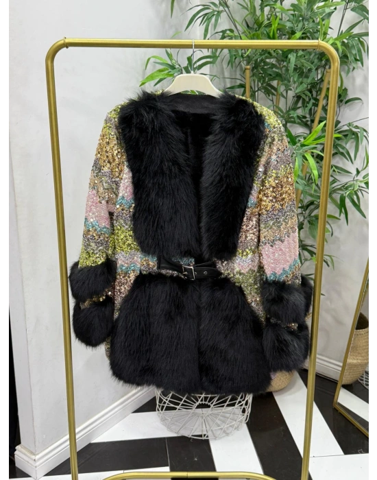 İthal Kürk Çok Renkli