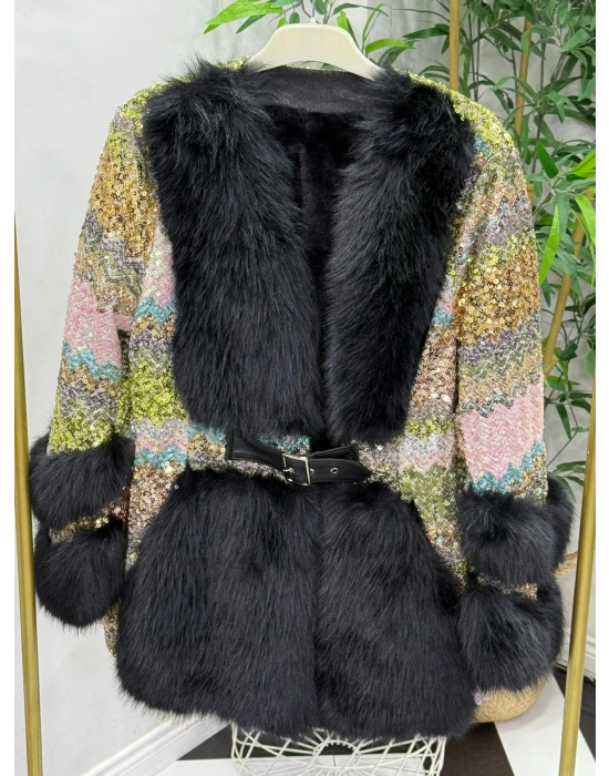 İthal Kürk Çok Renkli