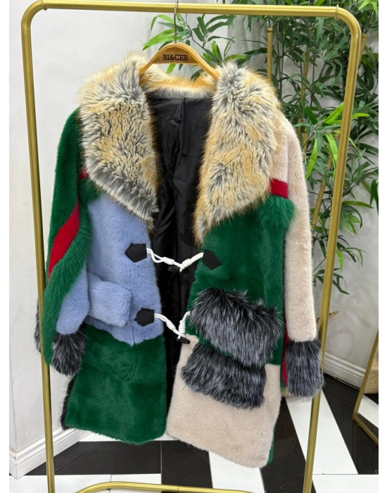 İthal Kürk Çok Renkli