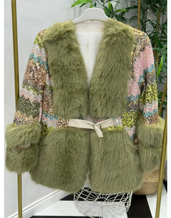 İthal Kürk Çok Renkli