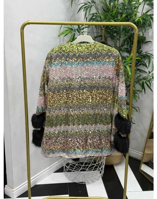 İthal Kürk Çok Renkli