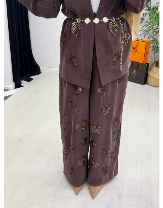 İthal Luxury Takım Kahverengi