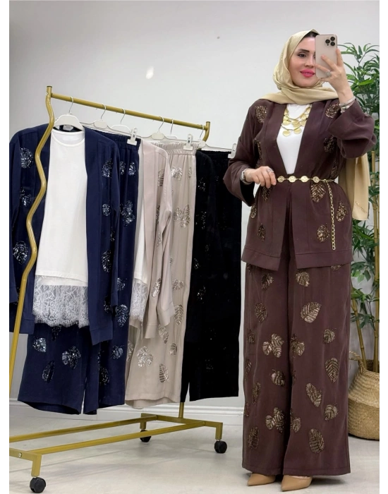 İthal Luxury Takım Kahverengi