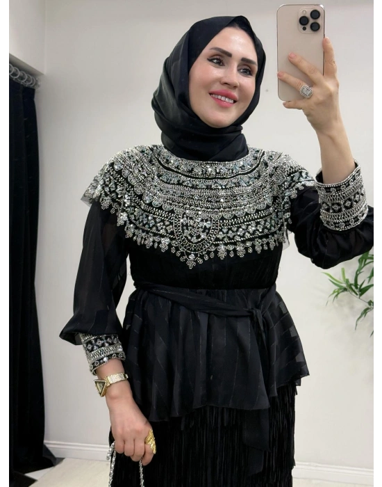 İthal Tasarım Bluz Siyah