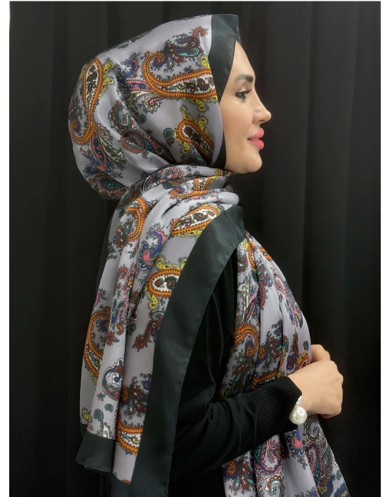 Jakar Şal Gri Siyah