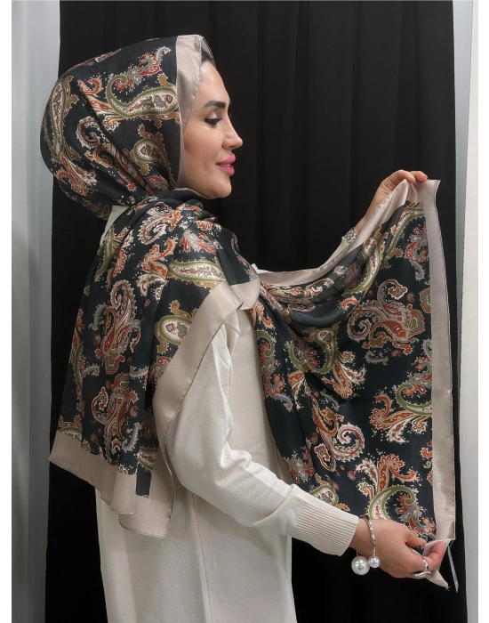 Jakar Şal Siyah Krem