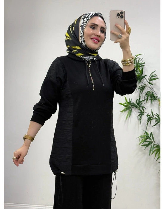 Kapitone Detaylı Oysho Takım Siyah