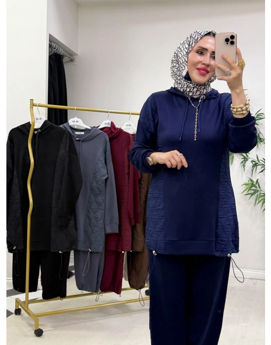 Kapitone Detaylı Oysho Takım Lacivert