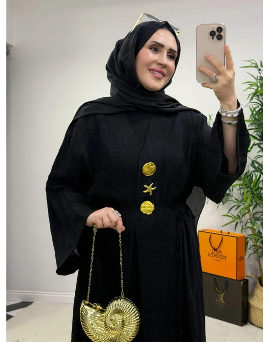 Keten Kumaş Kap Model Takım Siyah