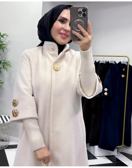 Özel Kalıp, Şık ve Modern Tasarım Kaban Ekru