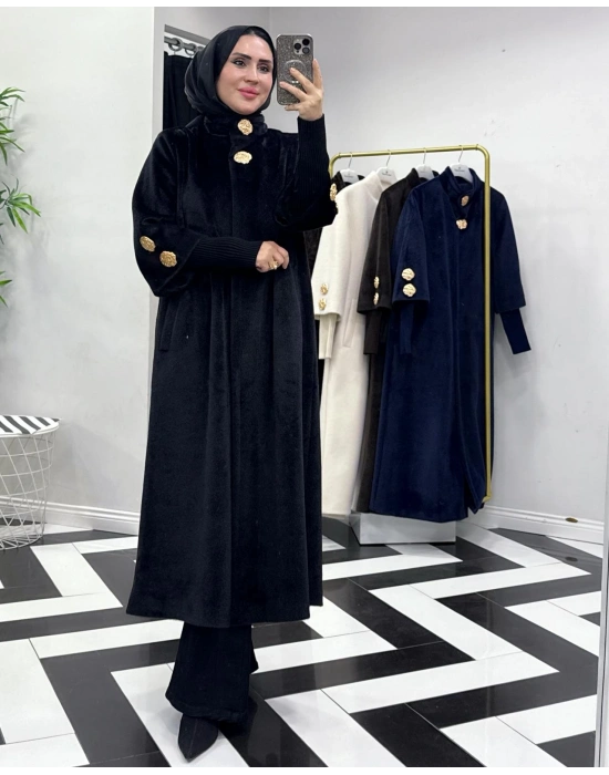 Özel Kalıp, Şık ve Modern Tasarım Kaban Siyah