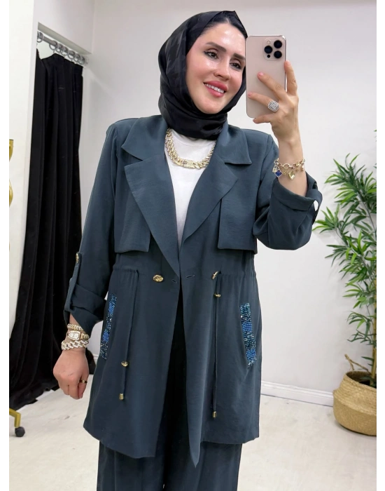 Qupra Kumaş Ceket Takım