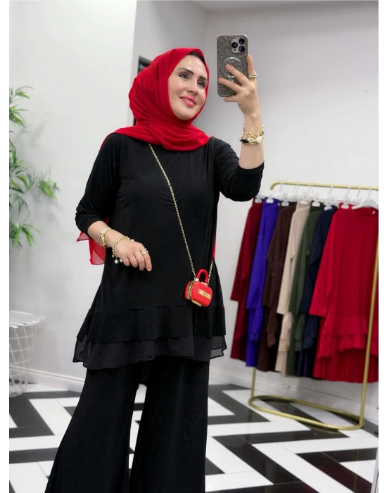 Rahat Kalıp Candy Kumaş Takım Siyah