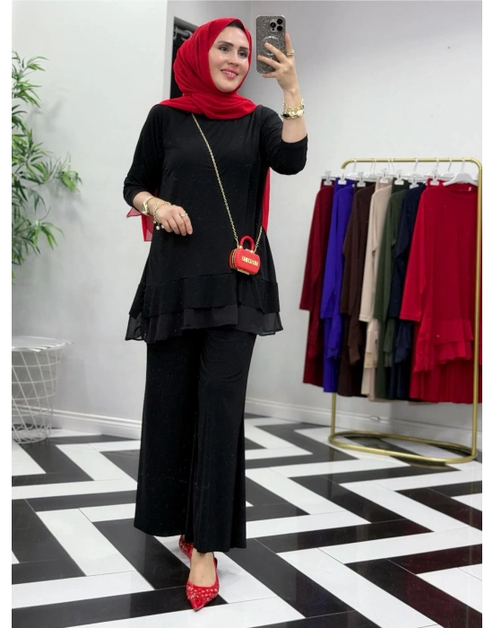 Rahat Kalıp Candy Kumaş Takım Siyah