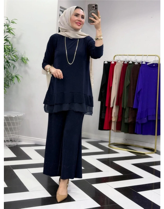 Rahat Kalıp Candy Kumaş Takım Lacivert