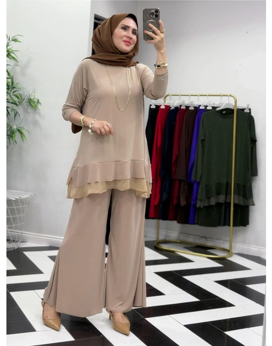 Rahat Kalıp Candy Kumaş Takım Bej