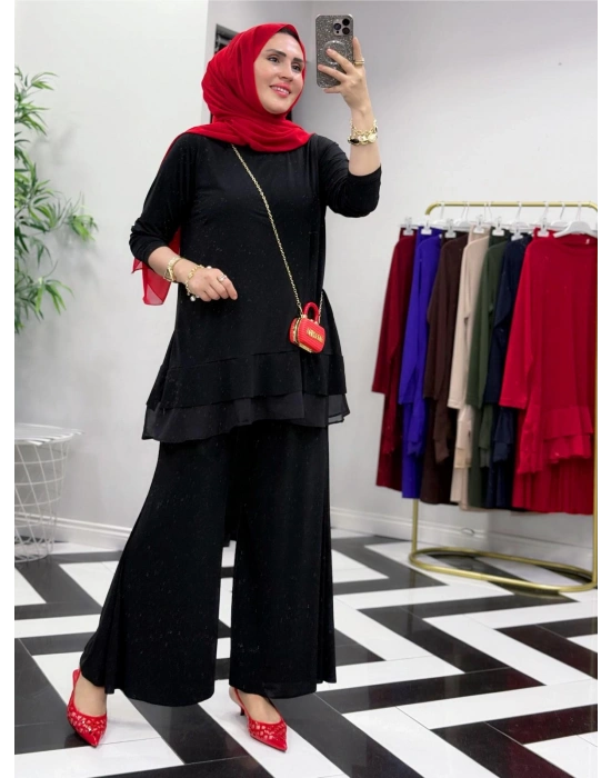 Rahat Kalıp Candy Kumaş Takım Siyah