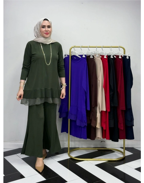 Rahat Kalıp Candy Kumaş Takım Haki