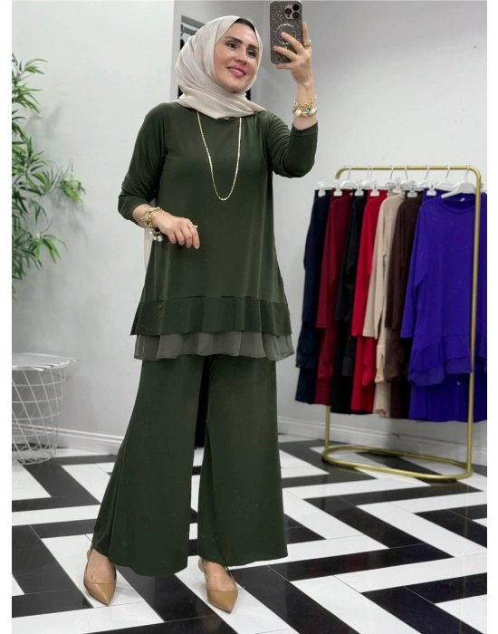 Rahat Kalıp Candy Kumaş Takım Haki