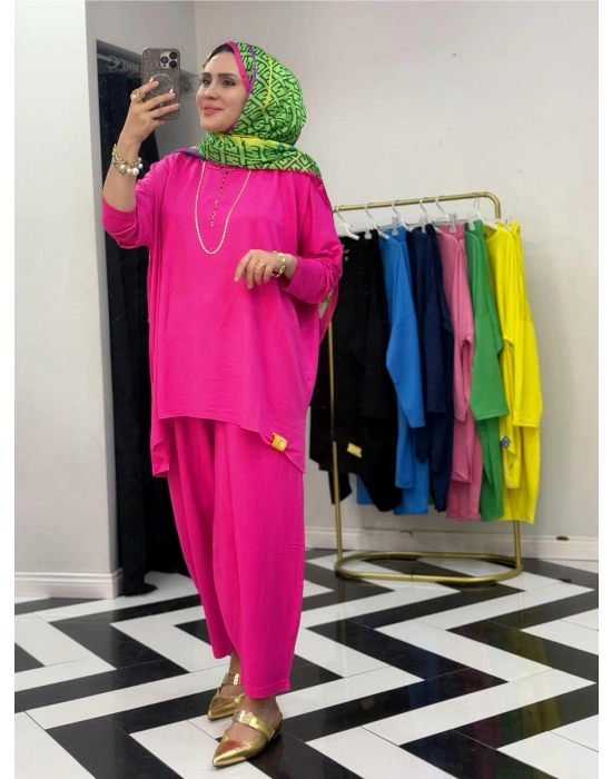 Retro Takım – Standart Beden Fuşya