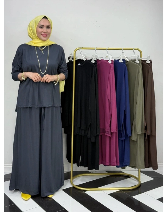 Salaş İkili Takım – Viskon Kumaş, Rahat Kalıp Antrasit