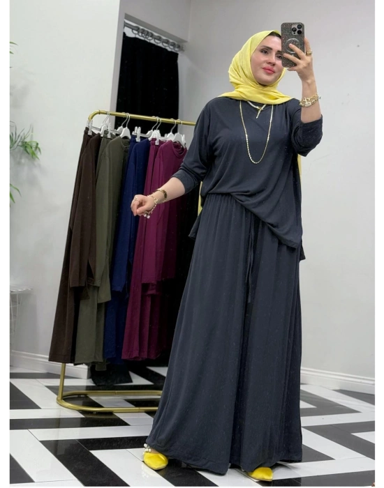 Salaş İkili Takım – Viskon Kumaş, Rahat Kalıp Antrasit