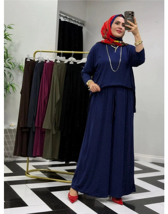 Salaş İkili Takım – Viskon Kumaş, Rahat Kalıp Lacivert