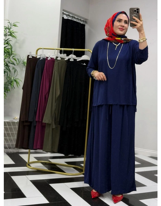 Salaş İkili Takım – Viskon Kumaş, Rahat Kalıp Lacivert